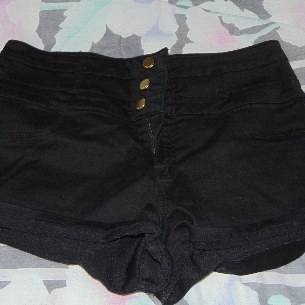 Black High Waist Shorts